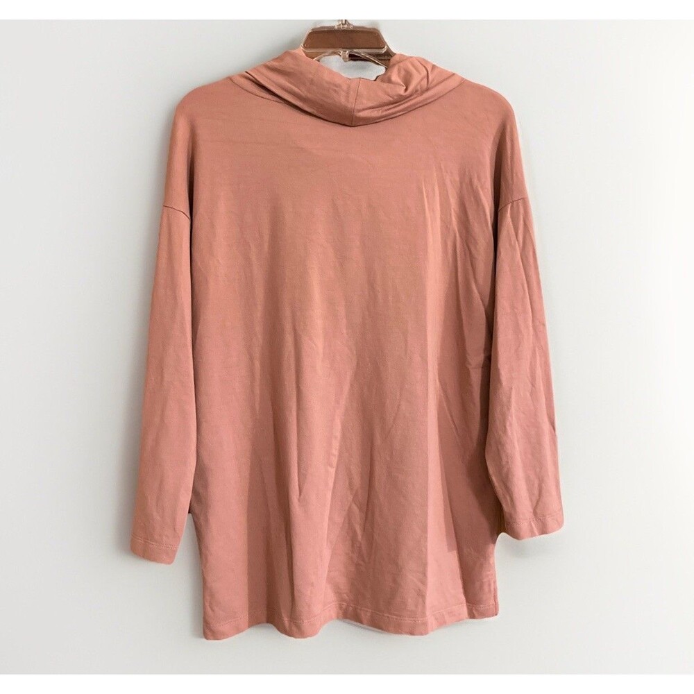 Banana Republic Womens MP Pink LS Aster Mockneck Chase Relaxed Top Earthy Basics - Picture 8 of 8